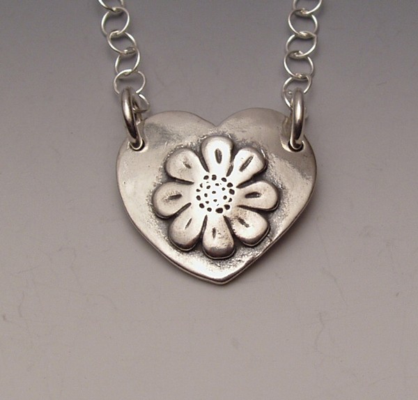 Flower-in-Heart Necklace